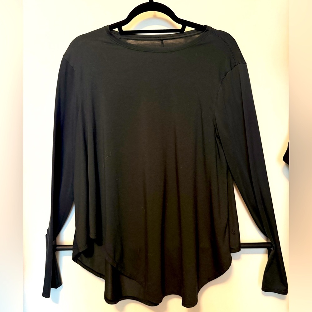 Lululemon Black Long Sleeve High-Low Hem